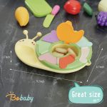 BoBaby Snail Snacker - Toddler Snack Container with 8 Sections and Lid | Food Grade Materials | Dishwasher Safe | Non-Skid Base | for Kids, Babies, Home & Travel | Educational (Pink) - Image 8